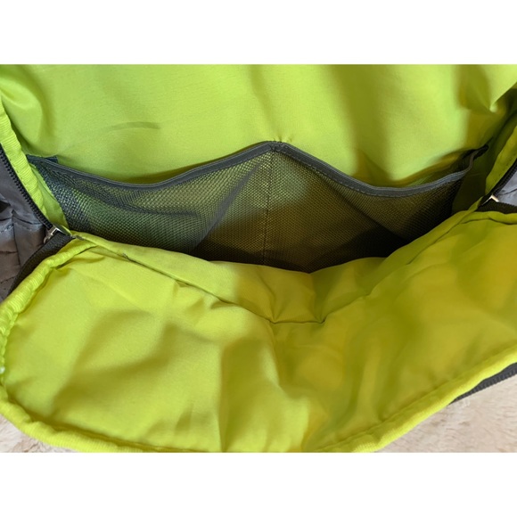 SkipHop, gray and lime green diaper bag EUC - Picture 8 of 16